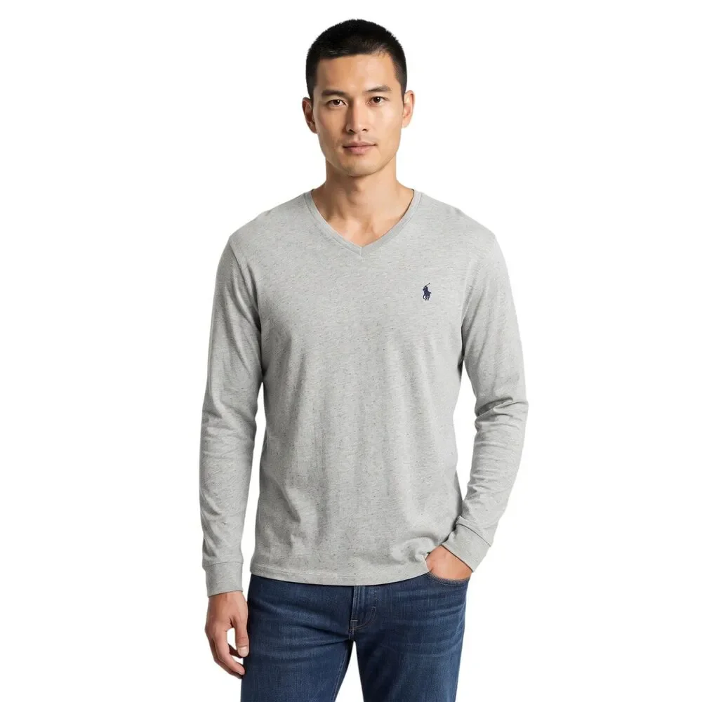 Polo Ralph Lauren Gray V-Neck Tall Tee